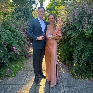 Bronze batwing dress/gown